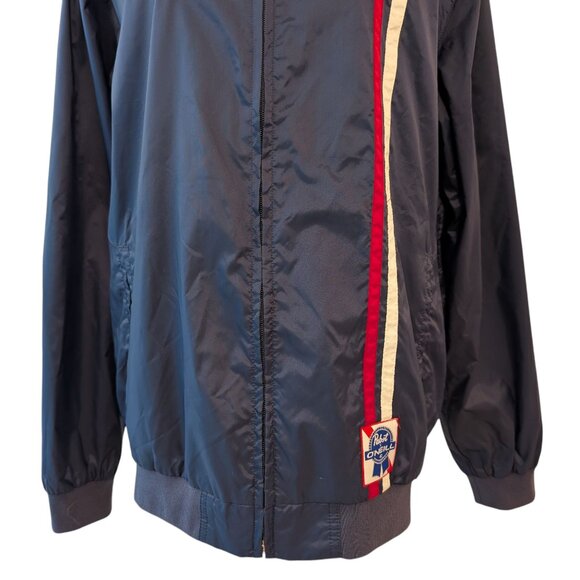 Pabst x O'Neill Mens Size L Navy Blue Red White Full Zip Windbreaker Jacket Top - Picture 7 of 10